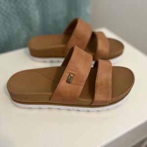 Reef Tan Platform Sandals